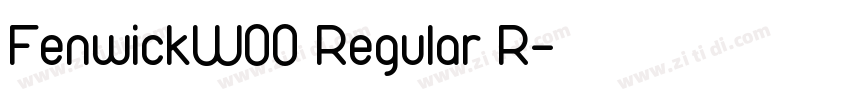 FenwickW00 Regular R字体转换